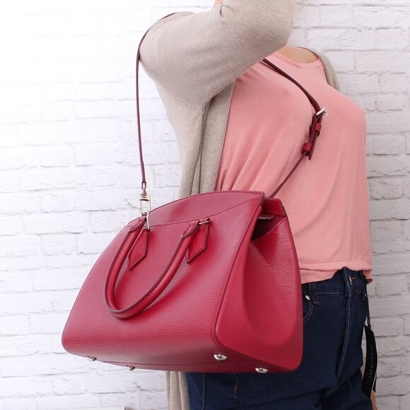 Louis Vuitton Soufflot MM Purple Epi Shoulder and Satchel Purse Leather A3628 - Picture 3 of 12